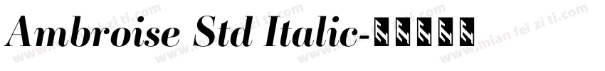 Ambroise Std Italic字体转换